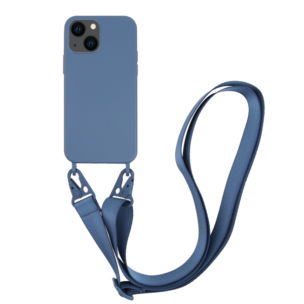 VIVANCO NECKLACE COVER IPHONE 13 blue backcover