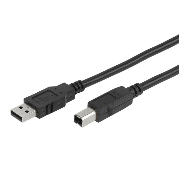 VIVANCO TYPE A 2.0 TO TYPE B USB CABLE 1.8m black