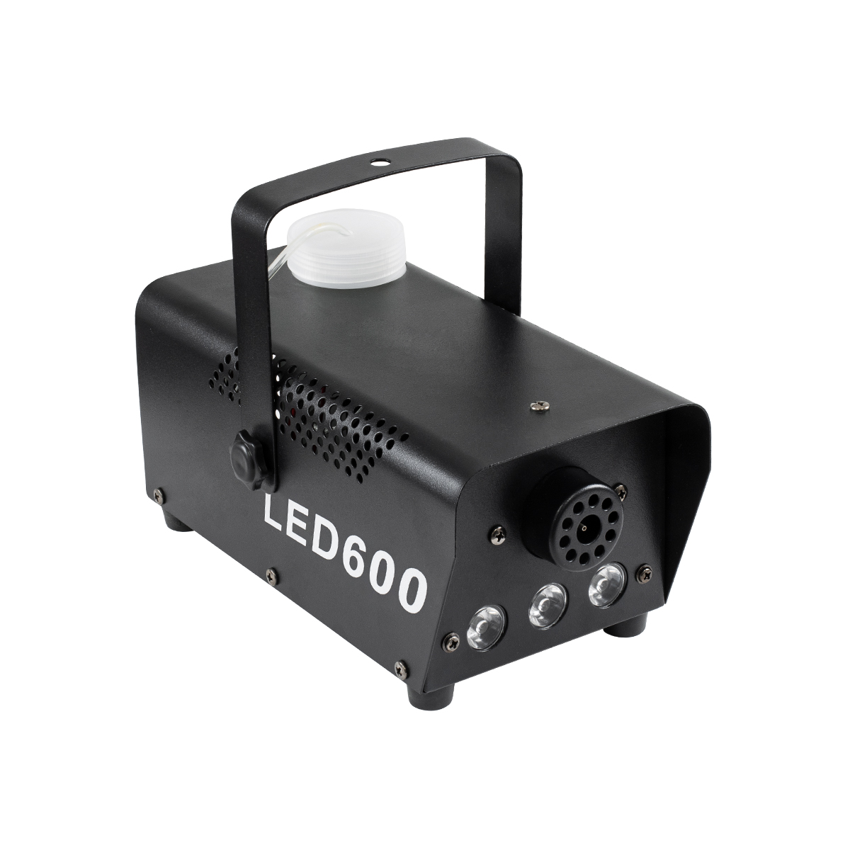 GloboStar® 51143 Επαγγελματική Μηχανή Fog Machine – Εφέ Καπνού 600W AC 220V-240V 1L On/Off & Ασύρματο Χειριστήριο – Μαύρο – L24 x W10.5 x H13cm