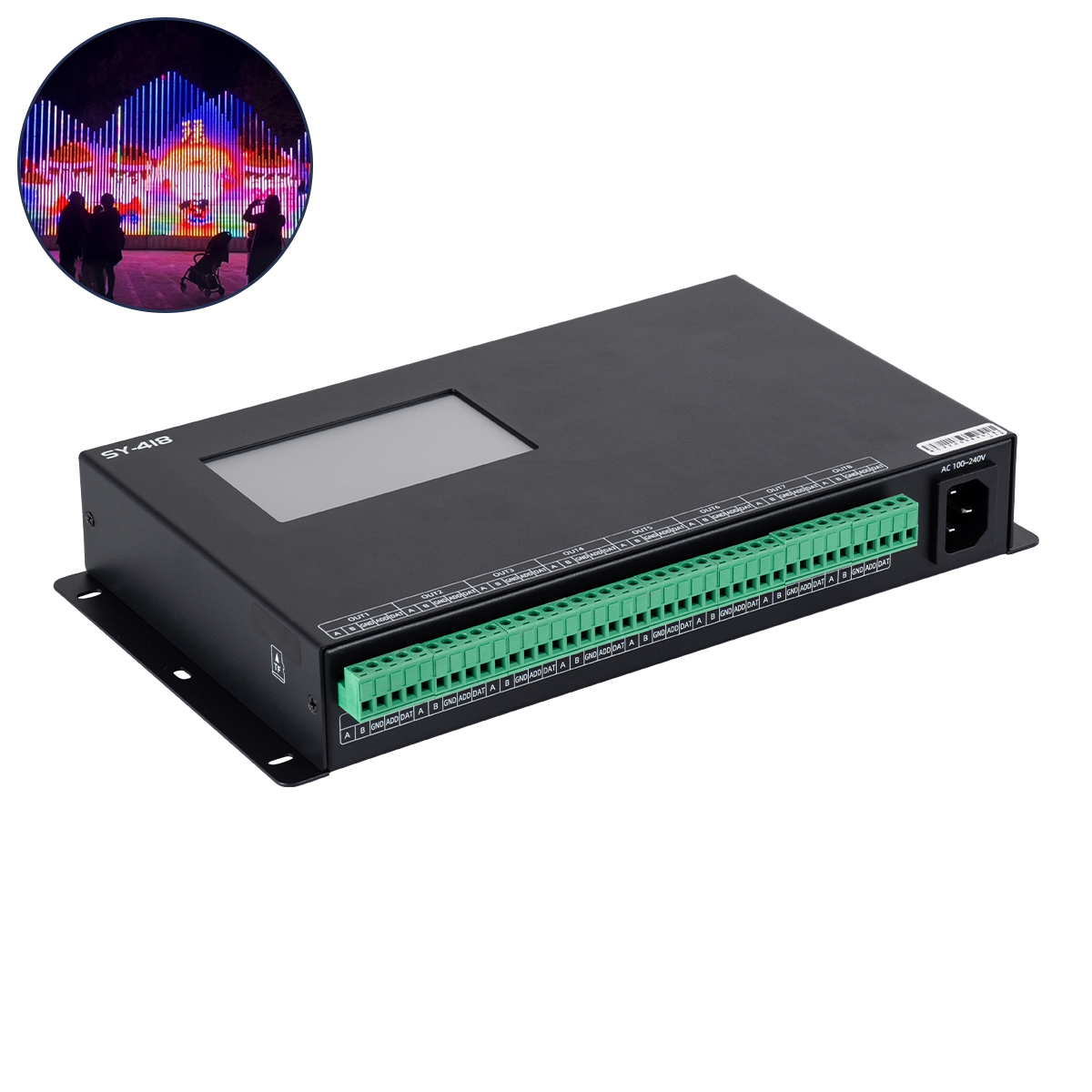 GloboStar® 90147 SEEKWAY SY-418 – Professional Master Controller – Full Colour LED Digital SPI Pixel Control System – Controller για Ψηφιακά Προϊόντα LED Digital Pixel TTL & DMX512 – Single Colour & RGB & RGBW – Synchronous & Asynchronous – 3 Χρόνια Εγγύηση