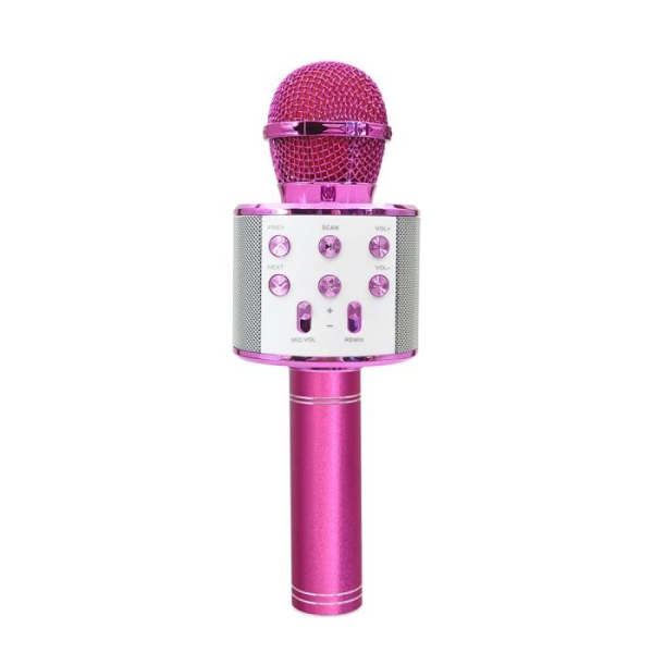 FOREVER BLUETOOTH MICROPHONE PORTABLE KARAOKE FOR SMARTPHONES pink