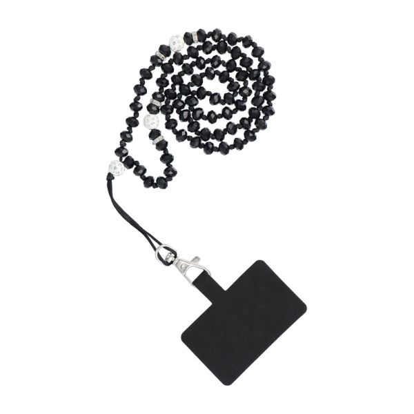 UNIVERSAL NECK STRAP DIAMOND FOR PHONES black