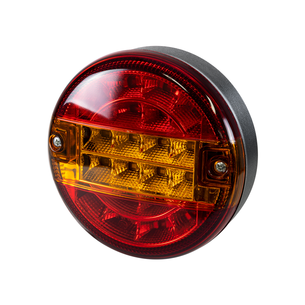 GloboStar® 79926 Φανάρι Universal για Τρέιλερ LED 10W – DC 12V – Κόκκινο – Πορτοκαλί – Αδιάβροχο IP66 – Φ13.5 x Υ5.5cm – 2 Χρόνια Εγγύηση