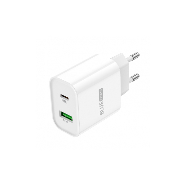 BLUE POWER TRAVEL CHARGER PD 20W QC 3.0 white