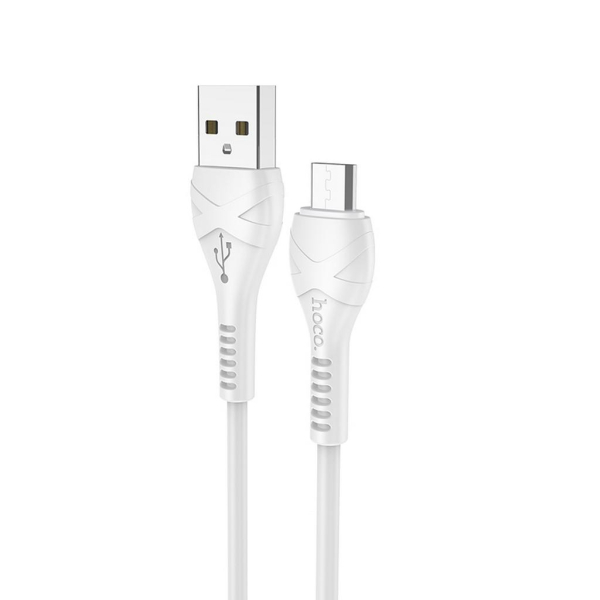 HOCO COOL POWER USB TO MICRO USB DATA CABLE 1m SPEED X37 white