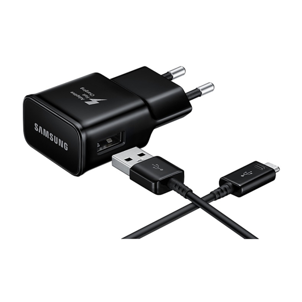 ORIGINAL SAMSUNG FAST TRAVEL CHARGER 2A+TYPE C black