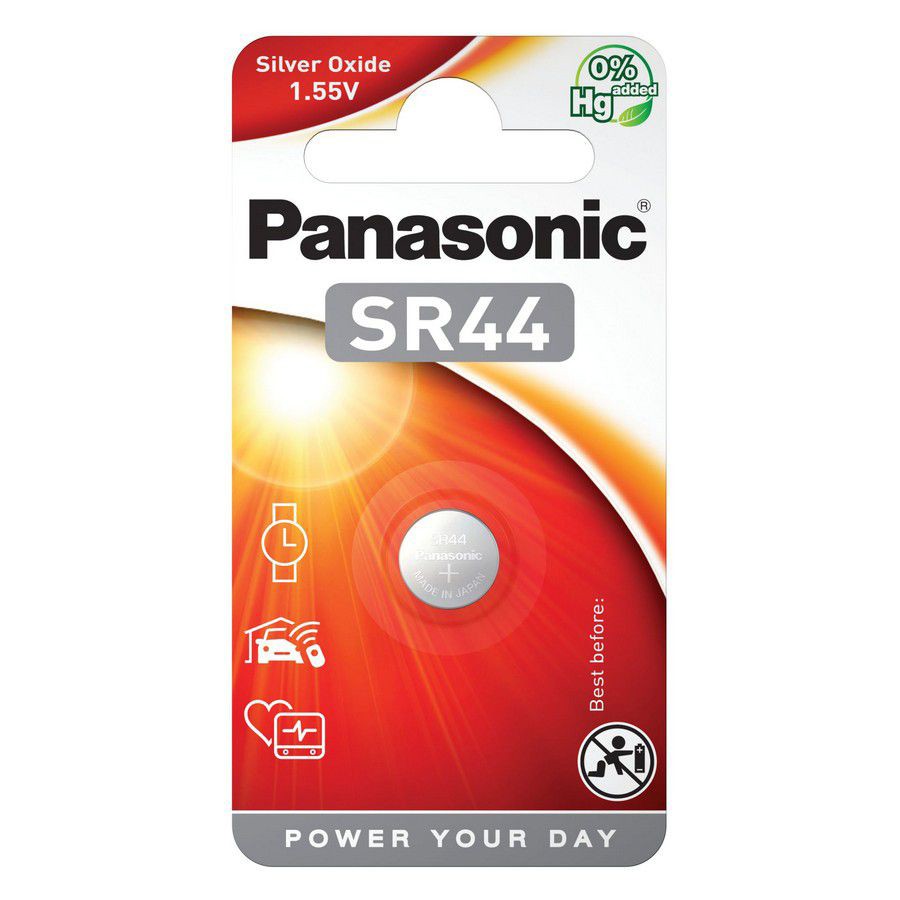 Buttoncell Panasonic SR44 357-303, 303-357, SR44,RW42, EPX76, AG13, D357 Τεμ. 1
