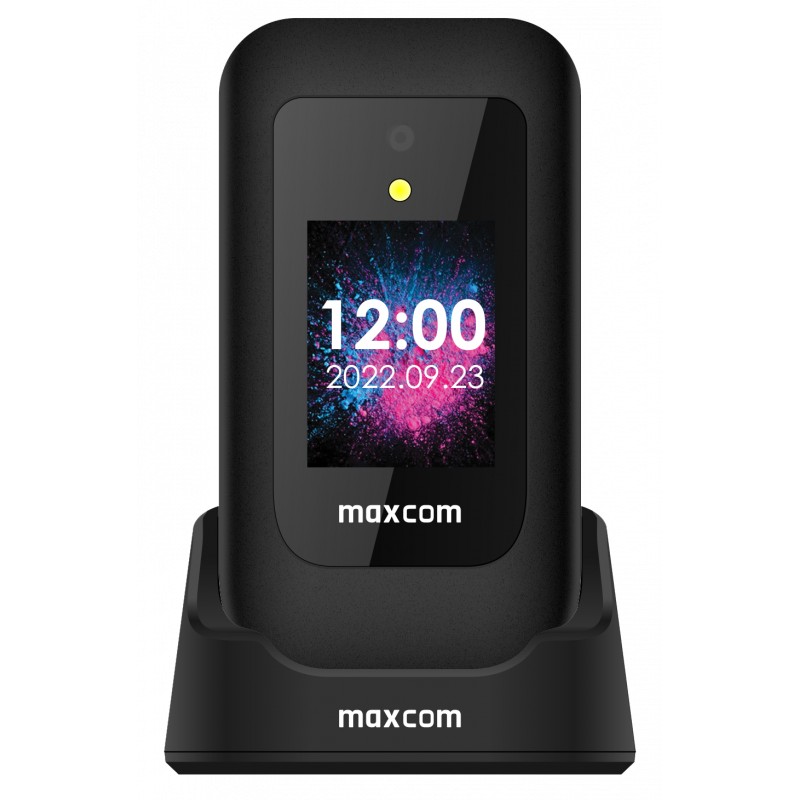 Maxcom MM827 4G VoLTE 2.8″ με Κάμερα, Ραδιόφωνο Πλήκτρο Έκτακτης Ανάγκης και Βάση Φόρτισης Μαύρο