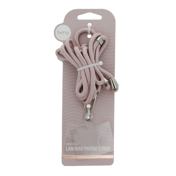 SETTY UNIVERSAL NECK STRAP ST1-15 FOR PHONES rose gold