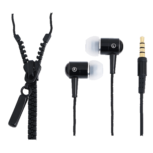 LogiLink Zipper In-ear Handsfree με Βύσμα 3.5mm Μαύρο