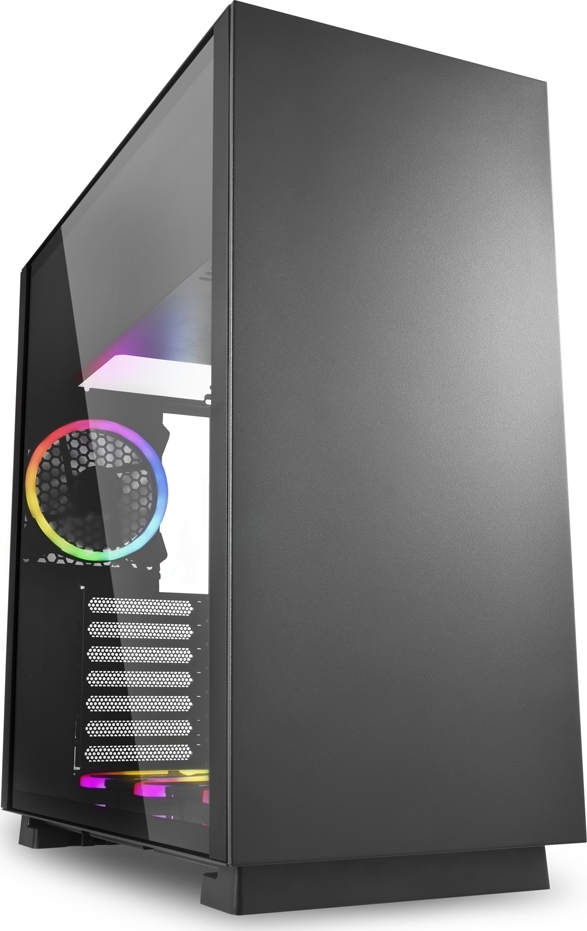 Sharkoon Pure Steel RGB Gaming Midi Tower Κουτί Υπολογιστή με Πλαϊνό Παράθυρο Μαύρο