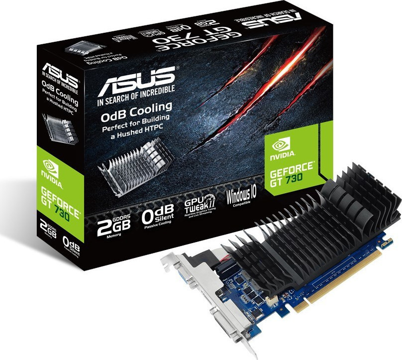 Asus GeForce GT 730 2GB GDDR5 Silent with Brackets Κάρτα Γραφικών