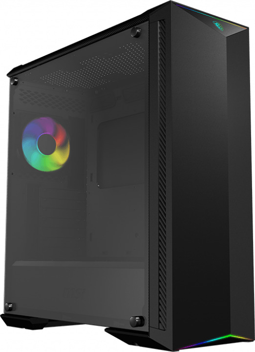 MSI Mpg Gungnir 100 Gaming Midi Tower Κουτί Υπολογιστή με Πλαϊνό Παράθυρο και RGB Φωτισμό Μαύρο