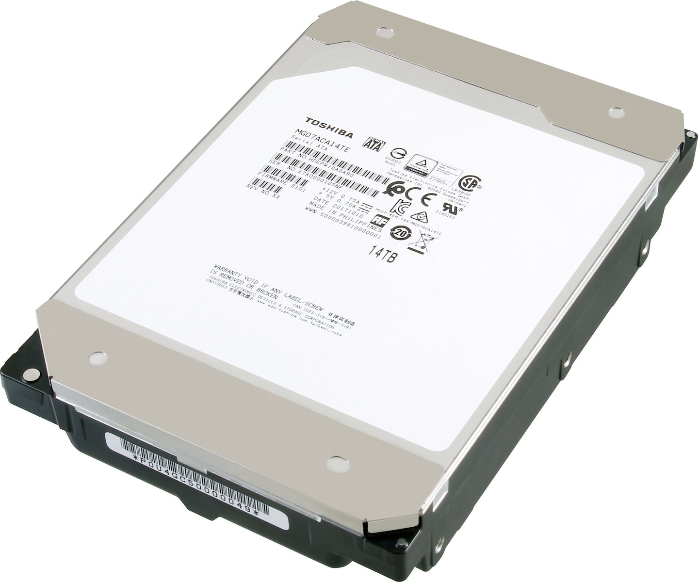 Toshiba Enterprise 12TB HDD Σκληρός Δίσκος 3.5″ SATA III 7200rpm με 256MB Cache για Server