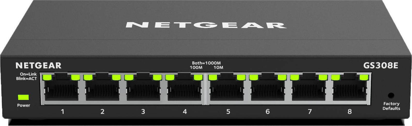 NetGear GS308E Managed L2 Switch με 8 Θύρες Gigabit (1Gbps) Ethernet