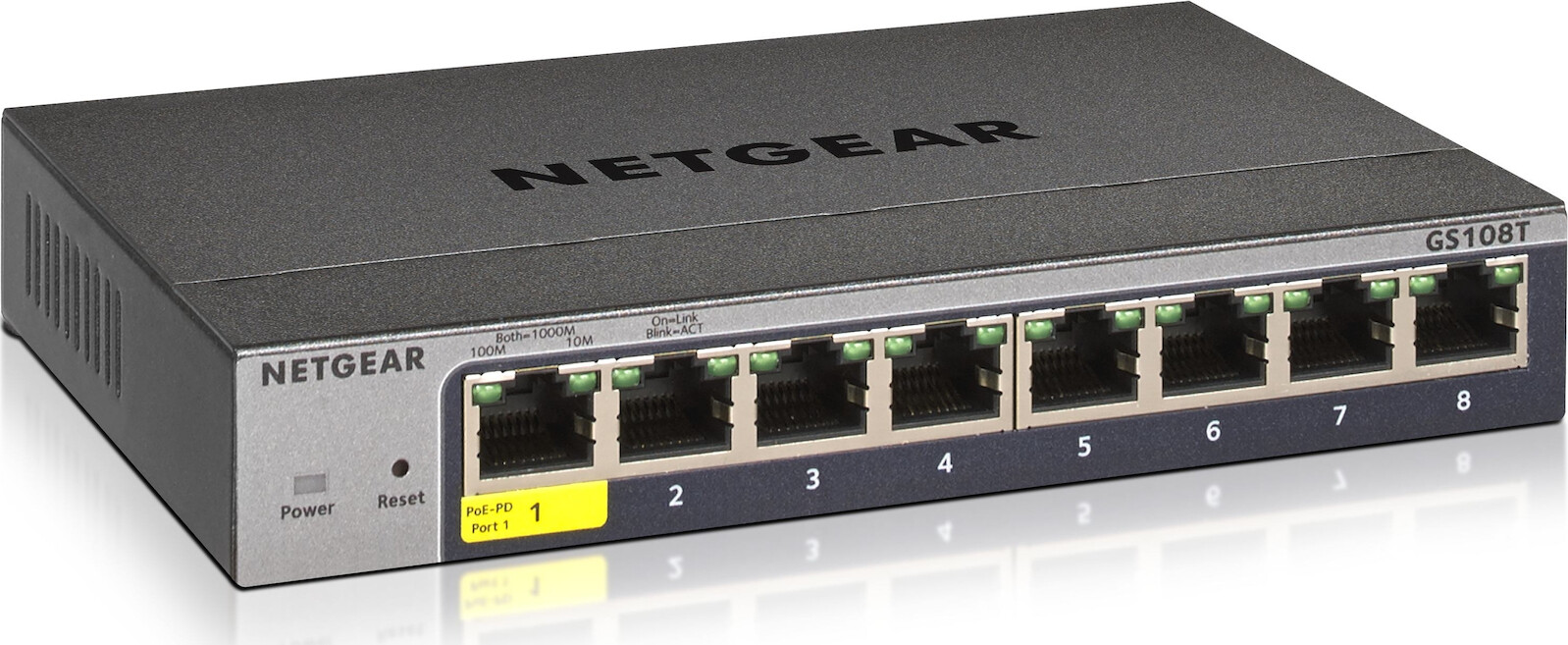 NetGear GS108TV3 Managed L2 Switch με 8 Θύρες Gigabit (1Gbps) Ethernet