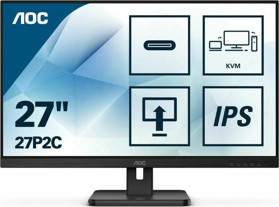 AOC 27P2C IPS Monitor 27″ FHD 1920×1080 με Χρόνο Απόκρισης 4ms GTG