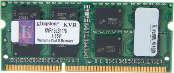Kingston 8GB DDR3 RAM με Ταχύτητα 1600 για Laptop
