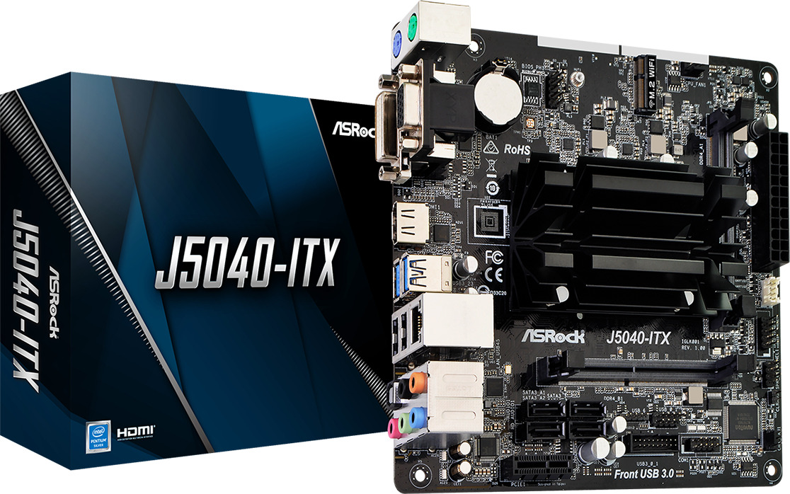 ASRock J5040-ITX Motherboard Mini ITX με Intel BGA1090 Socket