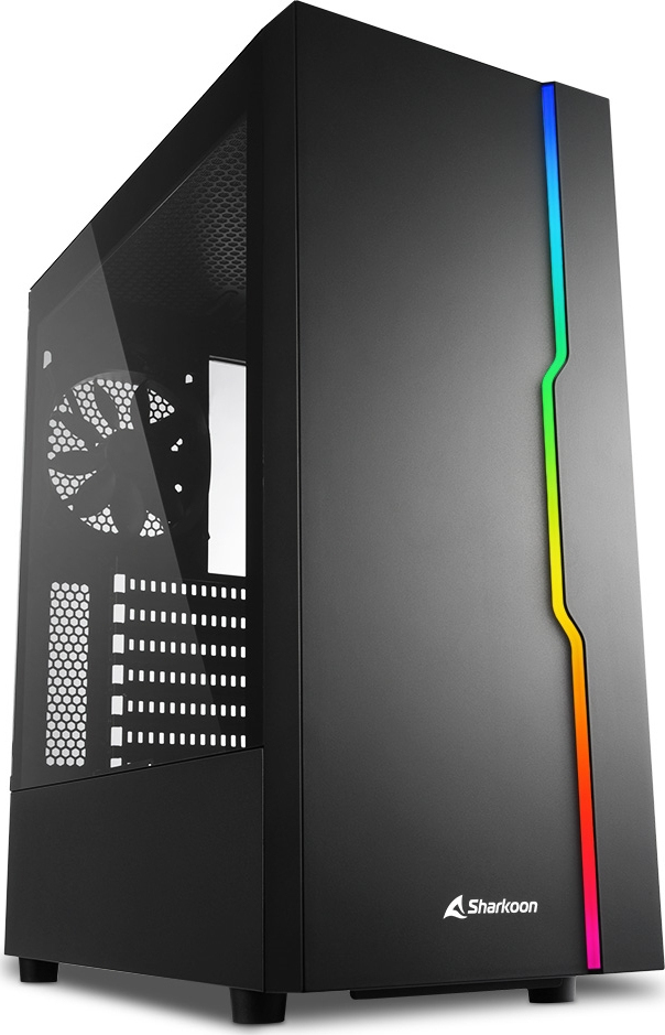 Sharkoon RGB Slider Midi Tower Κουτί Υπολογιστή με Πλαϊνό Παράθυρο Μαύρο
