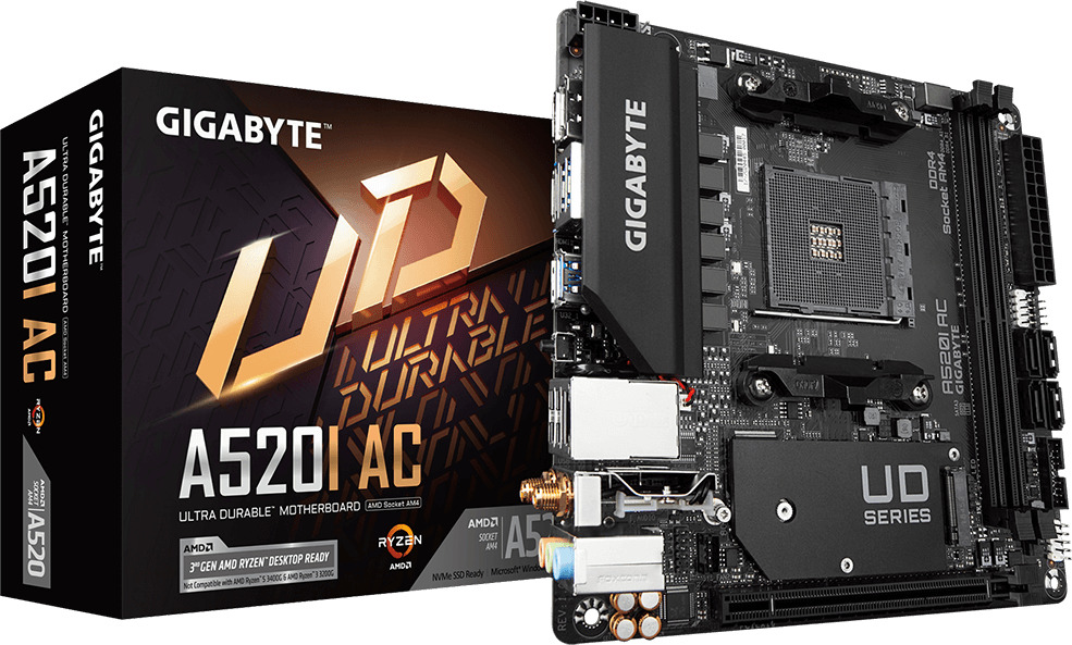 Gigabyte A520I AC (rev. 1.0) Wi-Fi Motherboard Mini ITX με AMD AM4 Socket