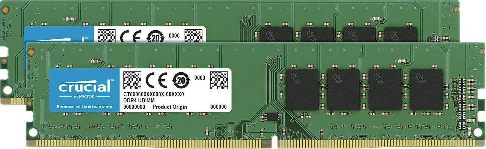 Crucial 32GB DDR4 RAM με 2 Modules (2x16GB) και Ταχύτητα 3200 για Desktop (CT2K16G4DFRA32A)