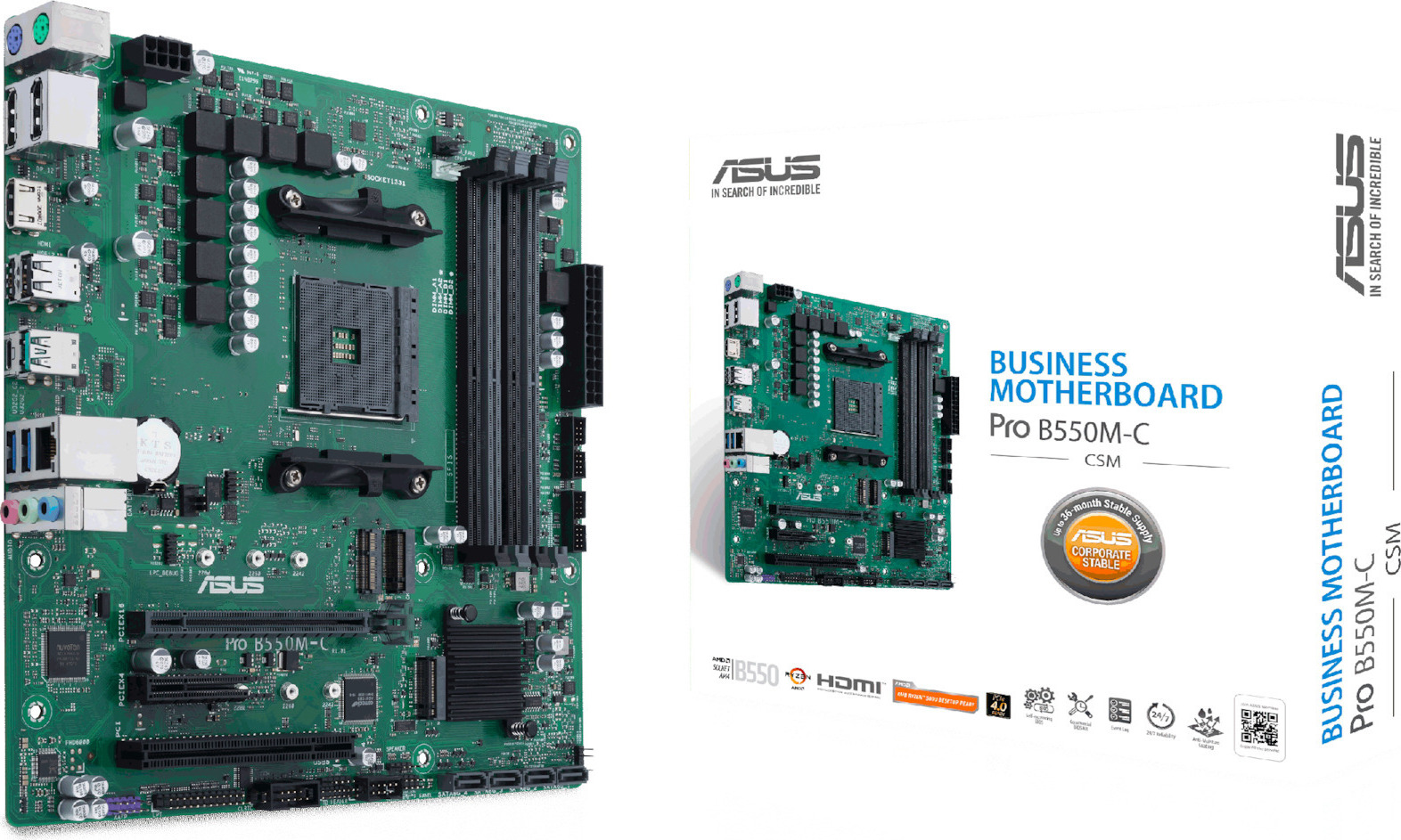 Asus Pro B550M-C/CSM Motherboard Micro ATX με AMD AM4 Socket