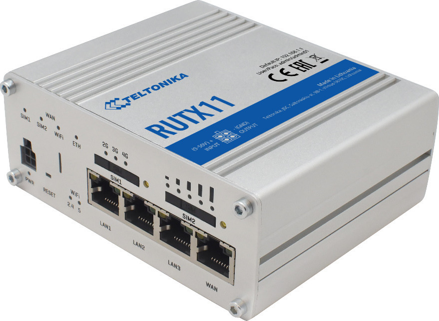 Teltonika RUTX11 Ασύρματο 4G Mobile Router Wi‑Fi 5 με 4 Θύρες Gigabit Ethernet