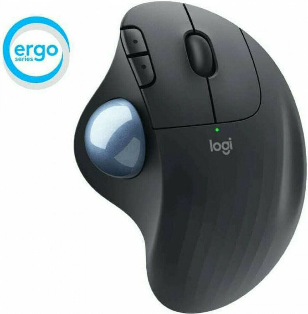 Logitech Ergo M575 Ασύρματο Εργονομικό Bluetooth Ποντίκι Graphite