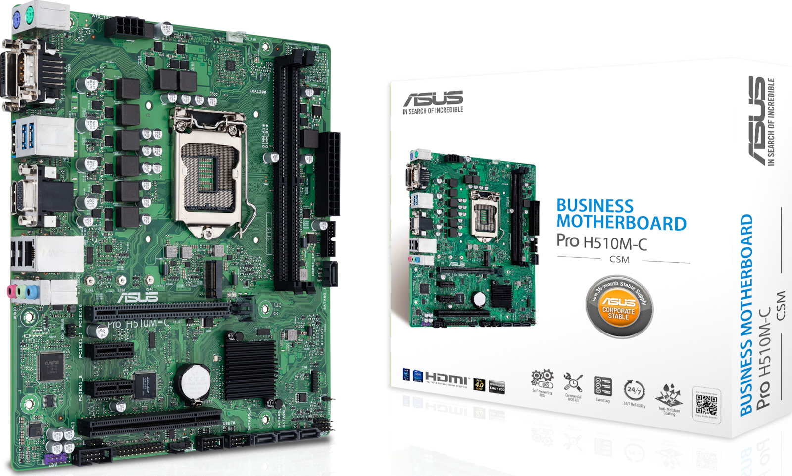Asus Pro H510M-C/CSM Motherboard Micro ATX με Intel 1200 Socket