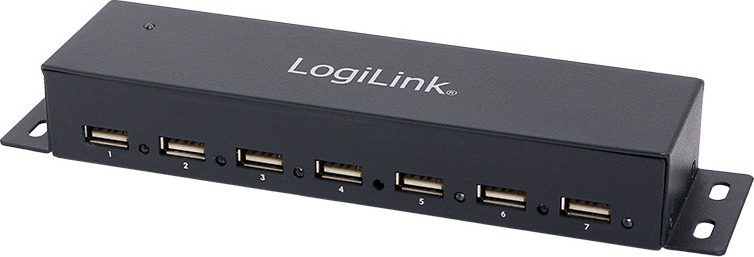 LogiLink USB 2.0 Hub 7 Θυρών με σύνδεση USB-A και Εξωτερική Παροχή Ρεύματος
