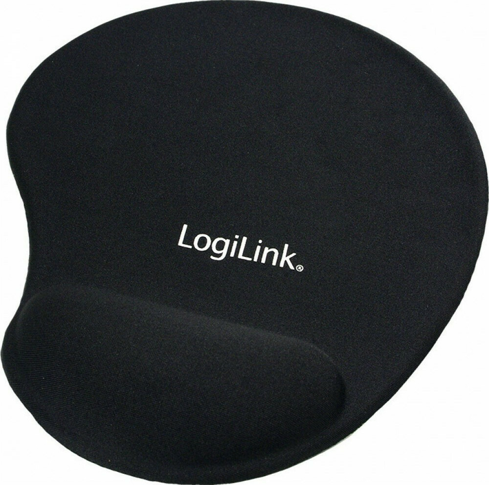 LogiLink GEL Mouse Pad 230mm με Στήριγμα καρπού Μαύρο