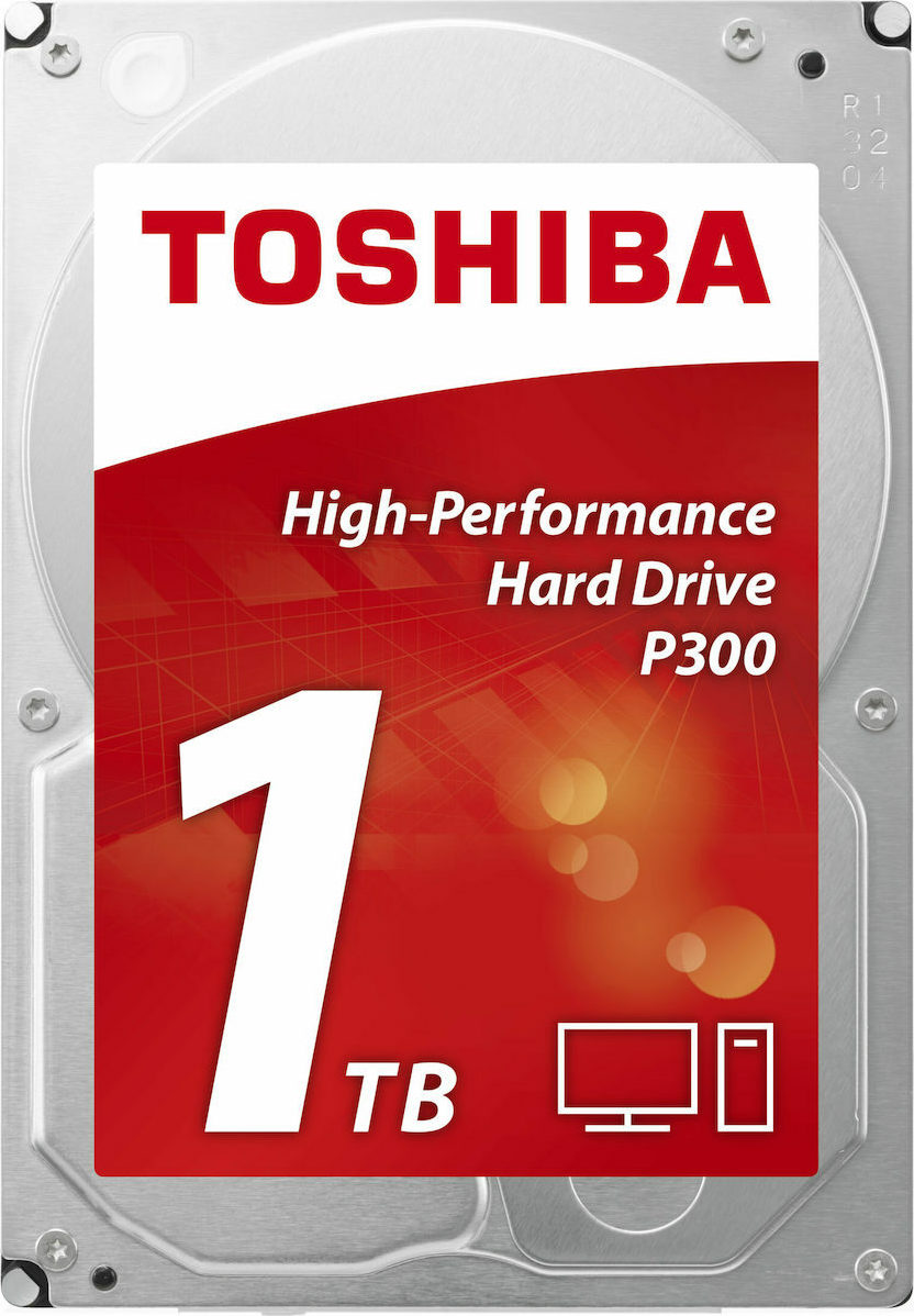 Toshiba P300 1TB HDD Σκληρός Δίσκος 3.5″ SATA III 7200rpm με 64MB Cache για Desktop Bulk