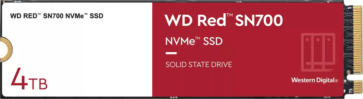 Western Digital Red SN700 SSD 4TB M.2 NVMe PCI Express 3.0 WDS400T1R0C