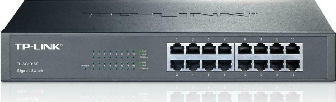 TP-LINK TL-SG1016D v7 Unmanaged L2 Switch με 16 Θύρες Gigabit (1Gbps) Ethernet