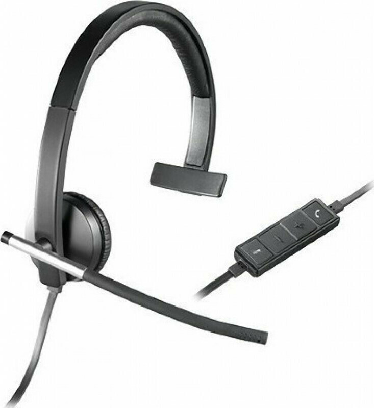 Logitech H650e Mono On Ear Multimedia Ακουστικά με μικροφωνο και σύνδεση USB