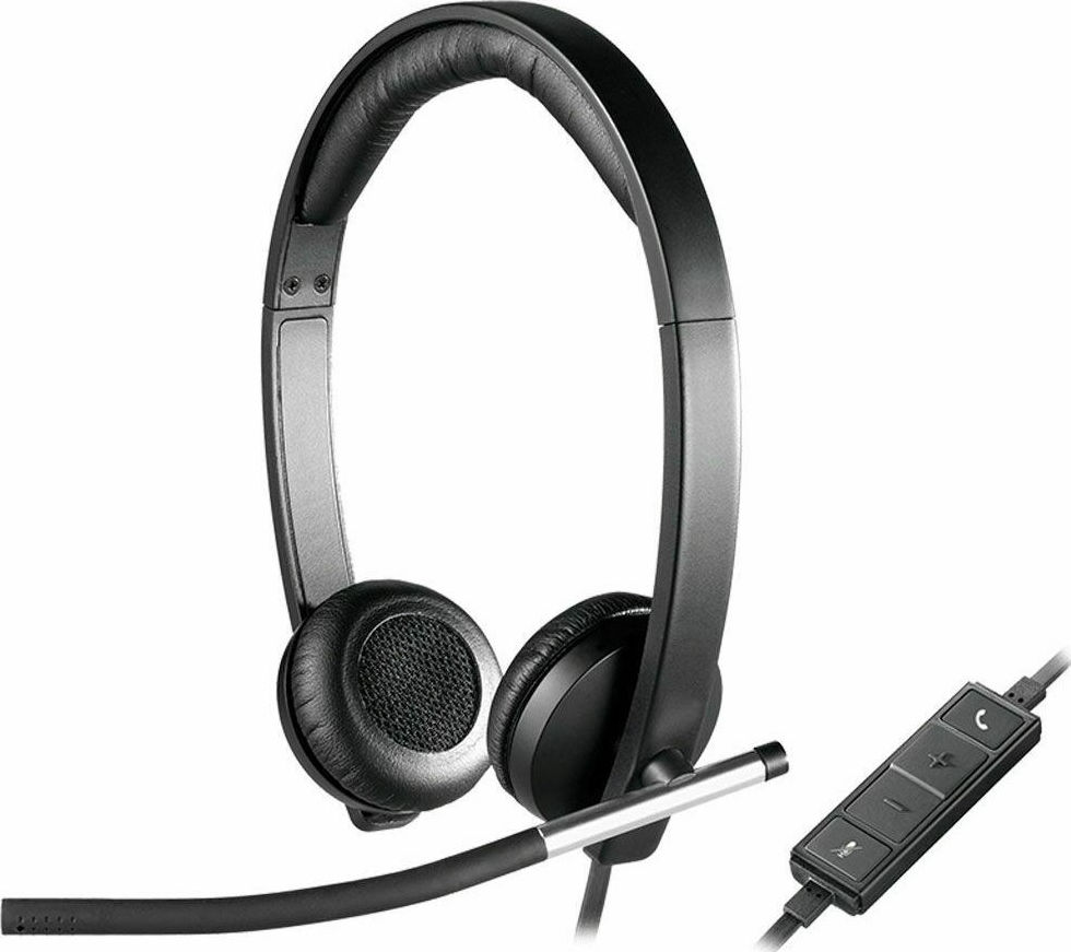Logitech H650e On Ear Multimedia Ακουστικά με μικροφωνο και σύνδεση USB