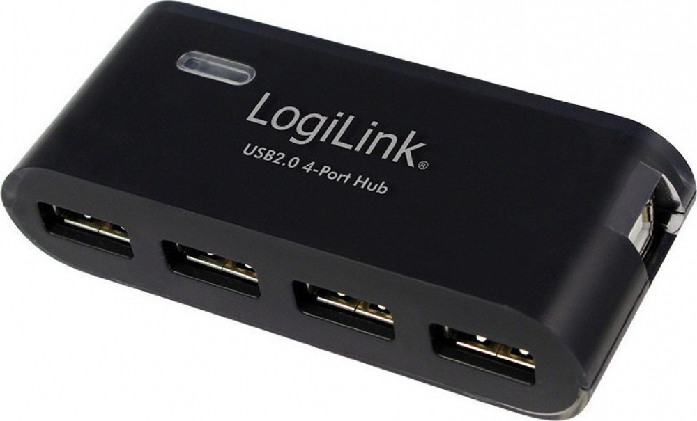 LogiLink USB 2.0 Hub 4 Θυρών με σύνδεση USB-A και Εξωτερική Παροχή Ρεύματος