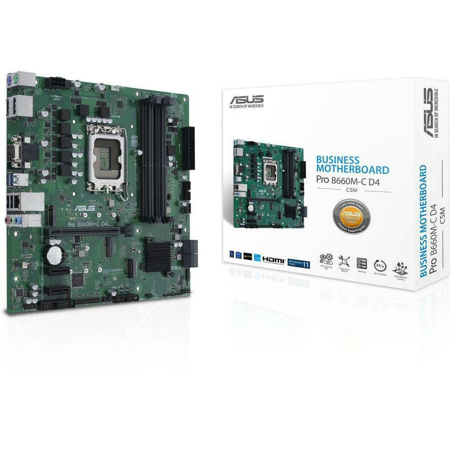 Asus Pro B660M-C D4-CSM Motherboard Micro ATX με Intel 1700 Socket