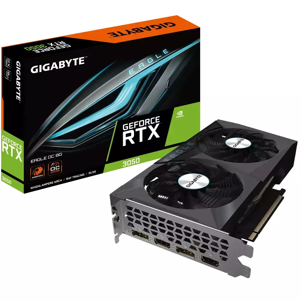 Gigabyte GeForce RTX 3050 8GB GDDR6 Eagle OC Κάρτα Γραφικών