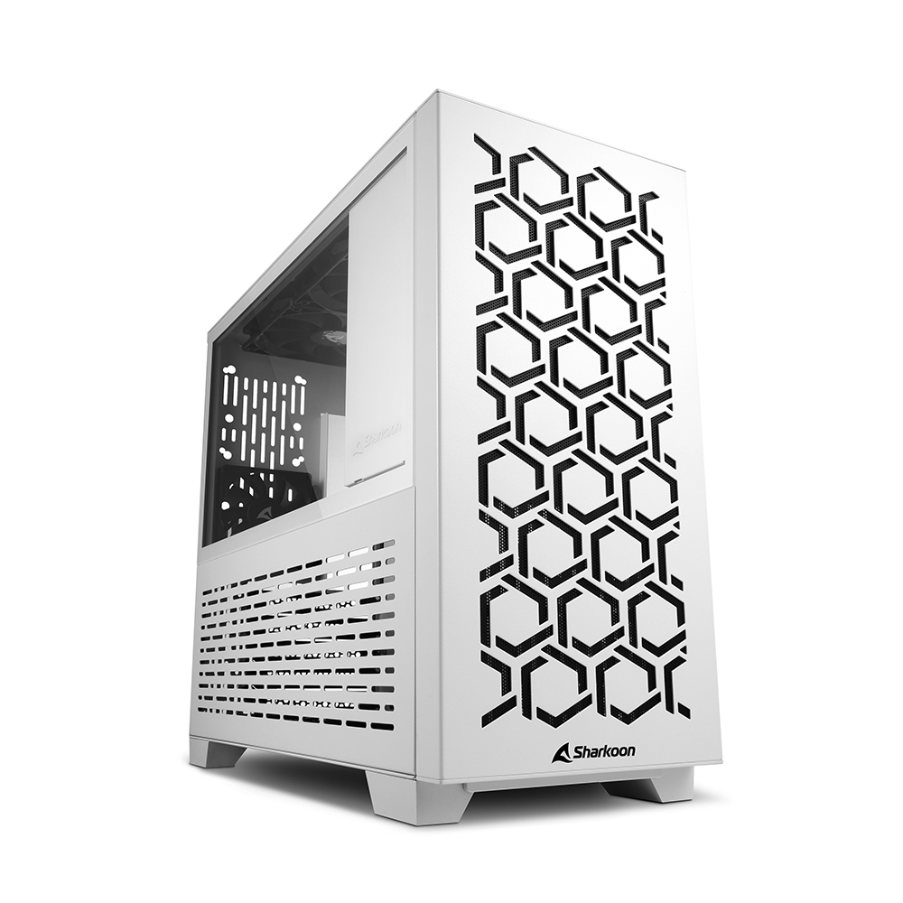 Sharkoon MS-Y1000 Midi Tower Κουτί Υπολογιστή με Πλαϊνό Παράθυρο Λευκό