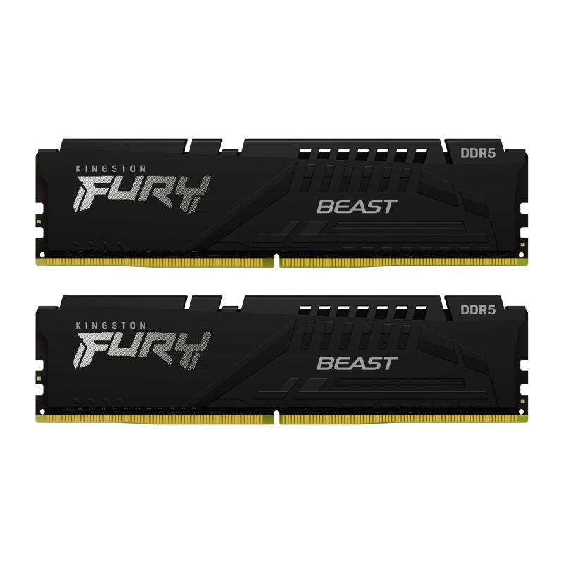 Kingston Fury Beast 16GB DDR5 RAM με 2 Modules (2x8GB) και Ταχύτητα 5600 για Desktop