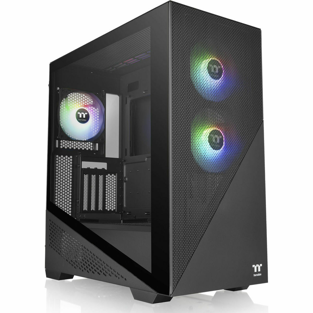 Thermaltake Divider 370 TG ARGB Gaming Midi Tower Κουτί Υπολογιστή με Πλαϊνό Παράθυρο Μαύρο
