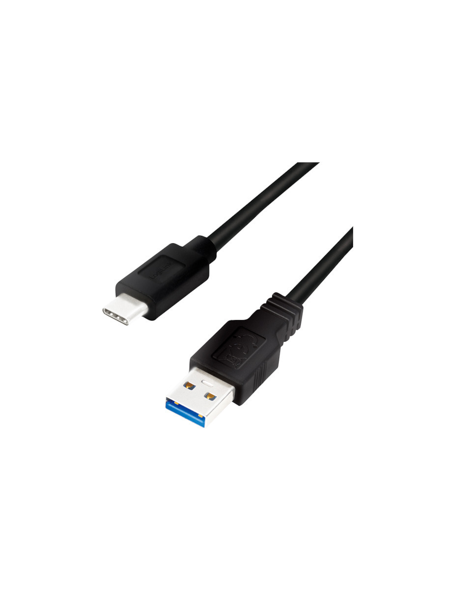 LogiLink Regular USB 3.2 Cable USB-C male – USB-A male Μαύρο 0.5m (CU0167)