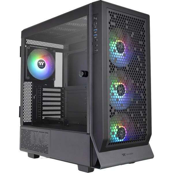 Thermaltake Ceres 500 TG Gaming Midi Tower Κουτί Υπολογιστή με Πλαϊνό Παράθυρο και RGB Φωτισμό Μαύρο