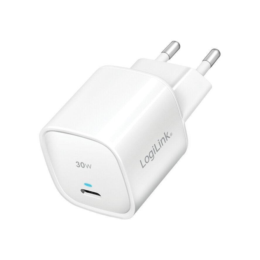 LogiLink Φορτιστής Χωρίς Καλώδιο με Θύρα USB-C 30W Power Delivery Λευκός (PA0279)