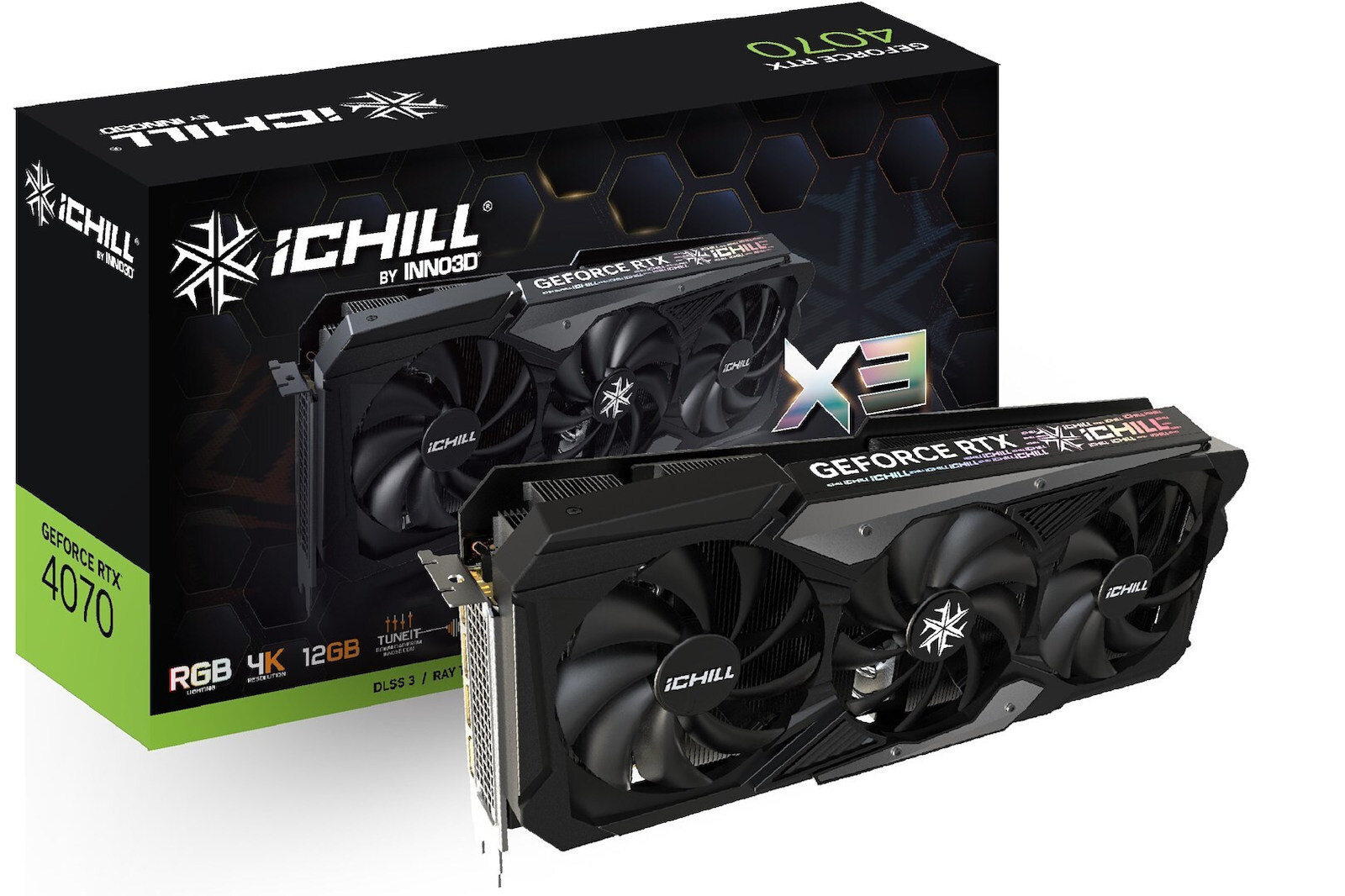 Inno 3D GeForce RTX 4070 12GB GDDR6X ICHILL X3 Κάρτα Γραφικών