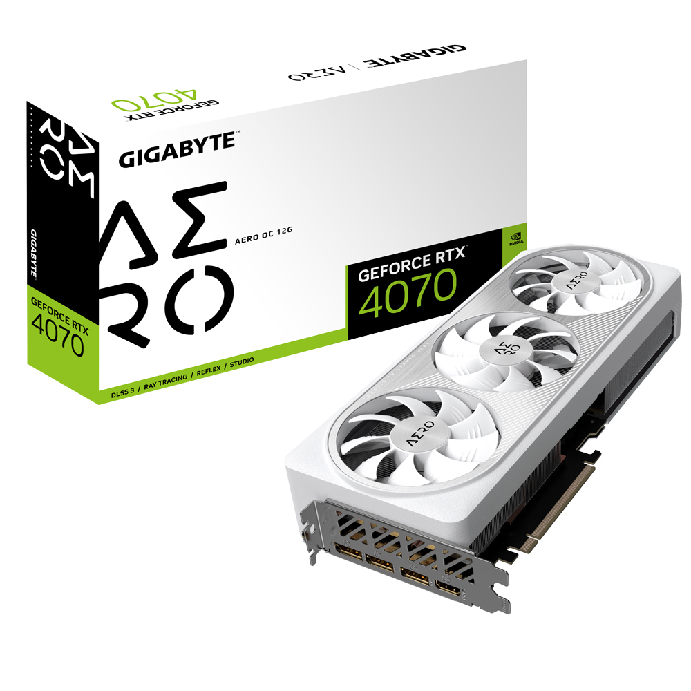Gigabyte GeForce RTX 4070 12GB GDDR6X Aero OC Κάρτα Γραφικών (GV-N4070AERO OC-12GD)