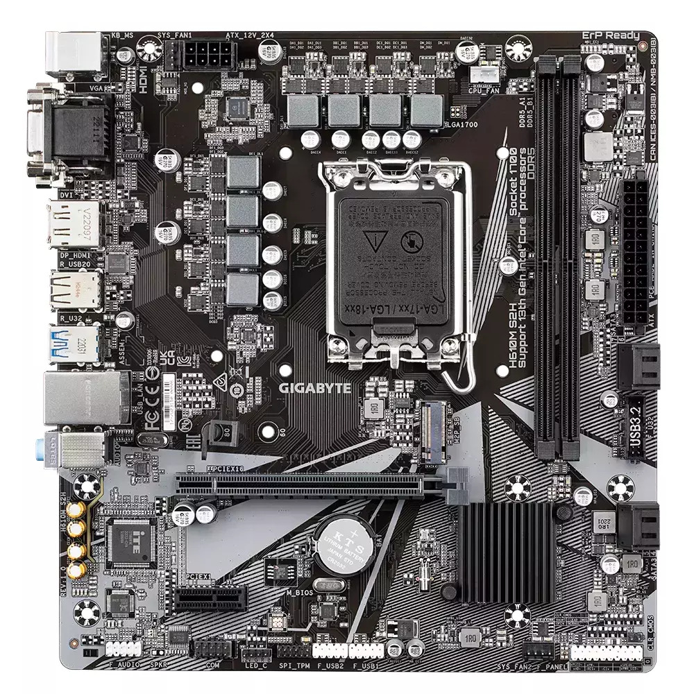 Gigabyte H610M S2H (rev. 1.0) Motherboard Micro ATX με Intel 1700 Socket