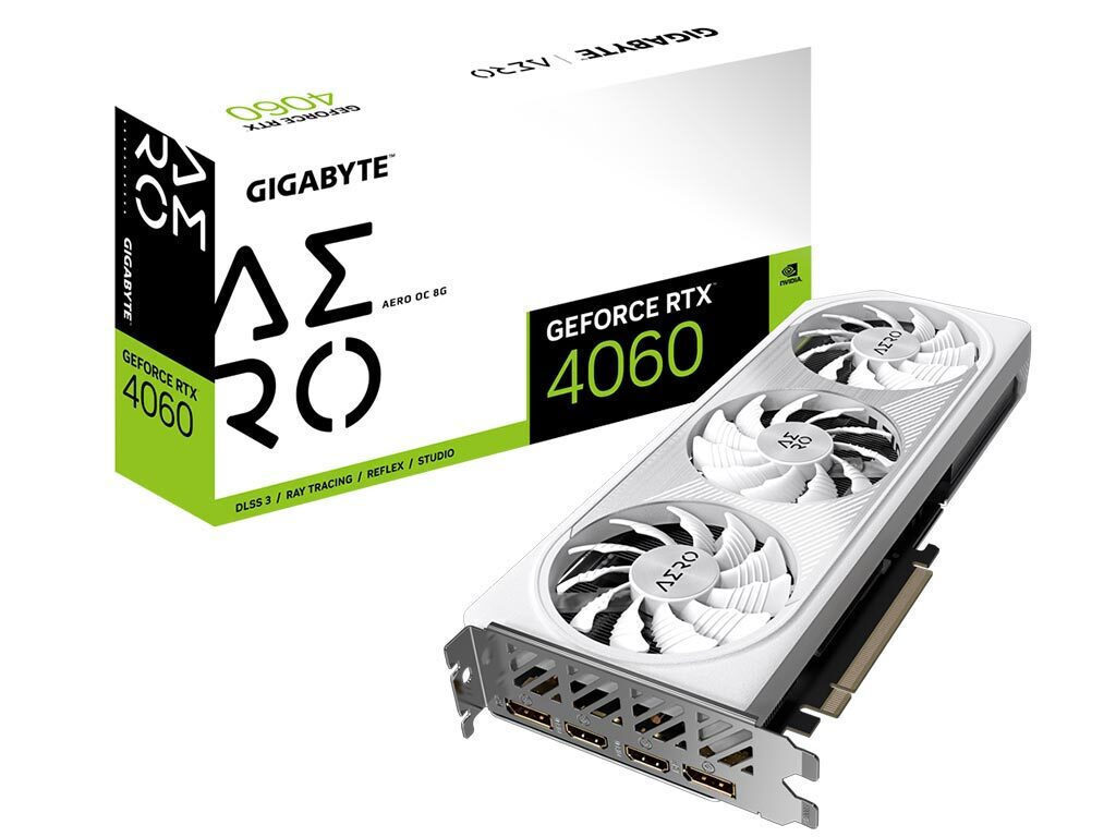 Gigabyte GeForce RTX 4060 8GB GDDR6 Aero OC Κάρτα Γραφικών
